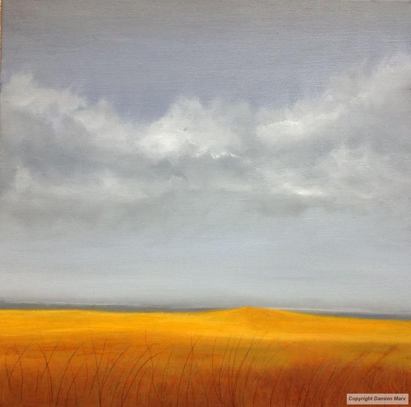 Dune,, 60 x 60 cm,oil,yellow,2013.Marx painting