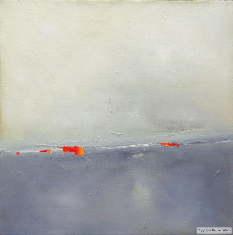 Tableau peinture contemporaine,Abstraction bleue,bleue, reflet, lumière,huile,bleu