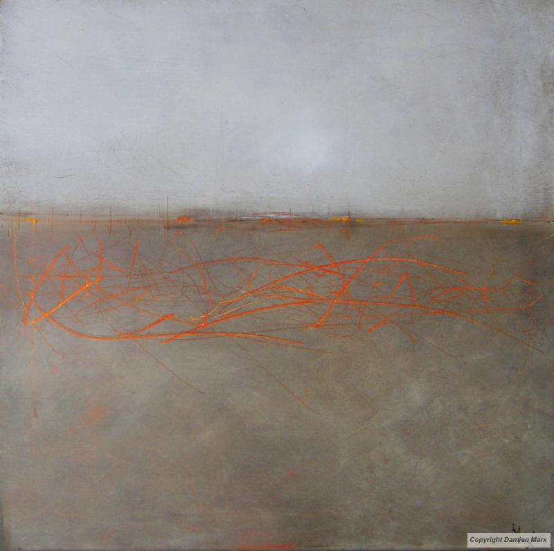 Tableau peinture contemporaine,Paysage abstrait,,huile,gris
