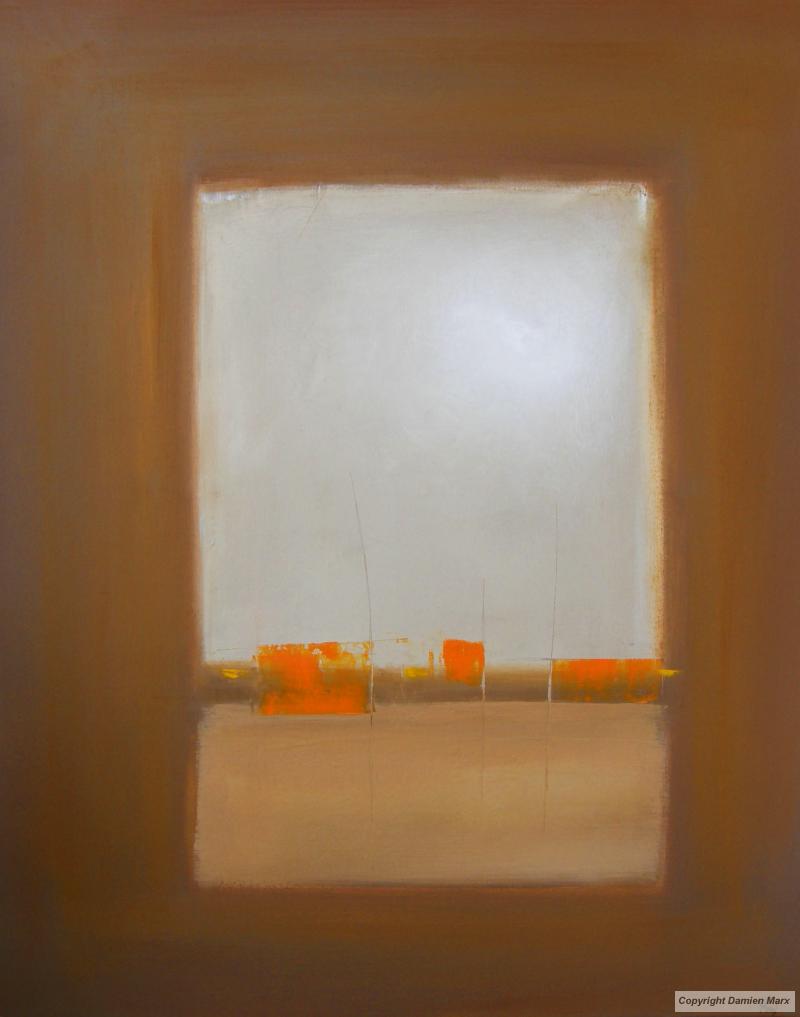Tableau peinture contemporaine,Paysage abstrait,,huile,marron