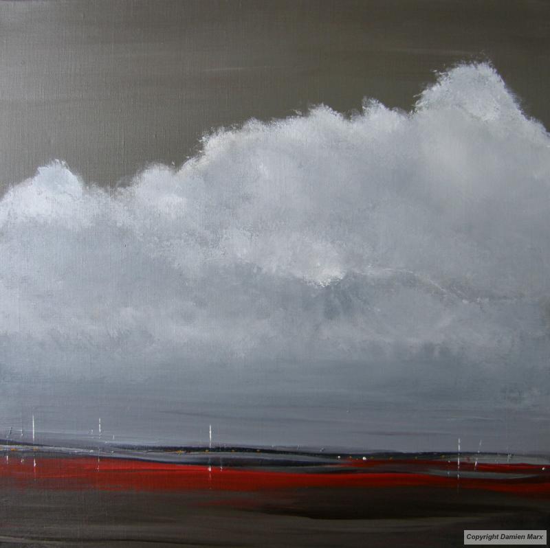 Tableau peinture contemporaine,Paysage abstrait,,acrylique,gris