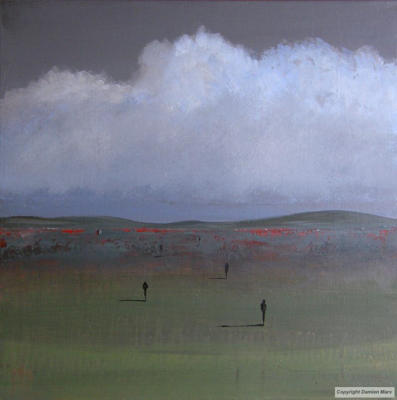 Tableau peinture contemporaine,Paysage abstrait,,acrylique,vert