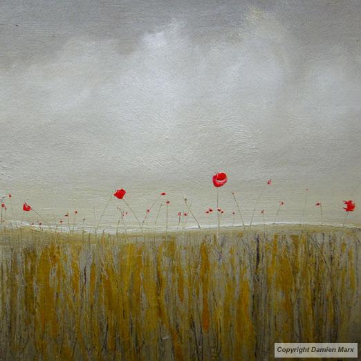 Tableau peinture contemporaine,Paysage abstrait floral,,huile,gris