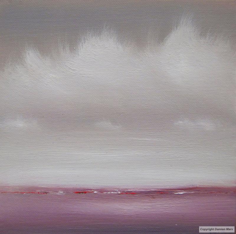 Tableau peinture contemporaine,tableau contemporain 7,immensité, étendue, imaginaire,Huile,gris