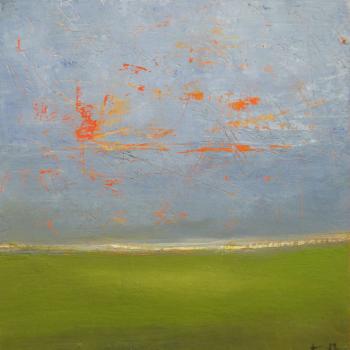 Tableau peinture contemporaine,tableau abstrait 2,abstraction,huile,vert