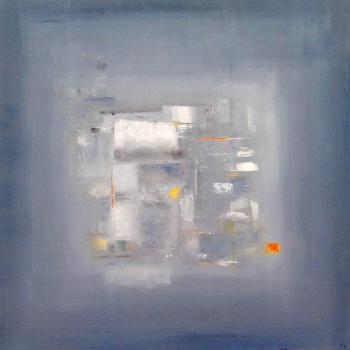 Tableau peinture contemporaine,Abstraction,,huile,bleu