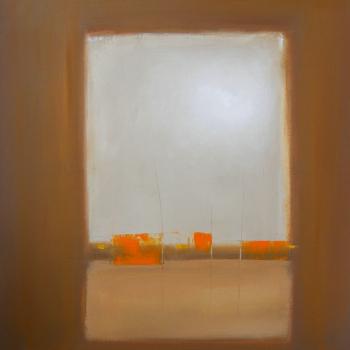 Tableau peinture contemporaine,Paysage abstrait,,huile,marron