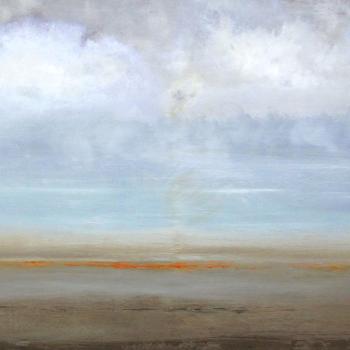 Tableau peinture contemporaine,Paysage abstrait,,huile,bleu