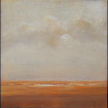Tableau peinture contemporaine,Paysage abstrait,,huile,ocre