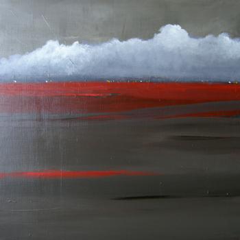Tableau peinture contemporaine,Paysage abstrait,,acrylique,gris