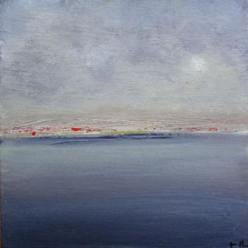 Tableau peinture contemporaine,Paysage marin,,acrylique,bleu